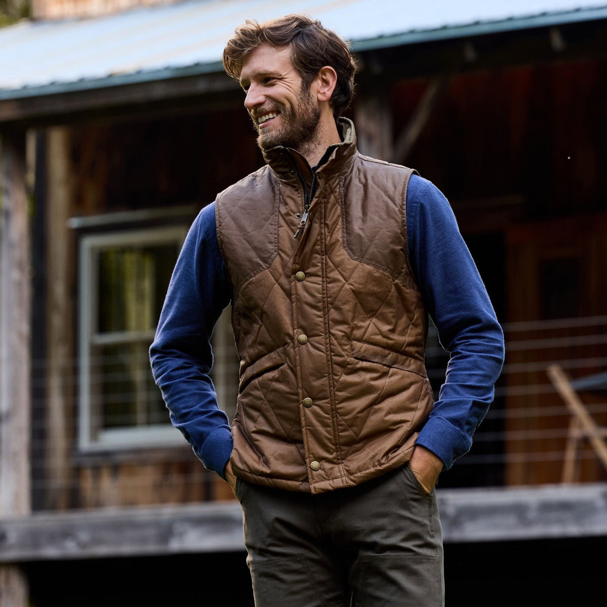 Tom Beckbe | Paddock Quilted Vest | Tobacco