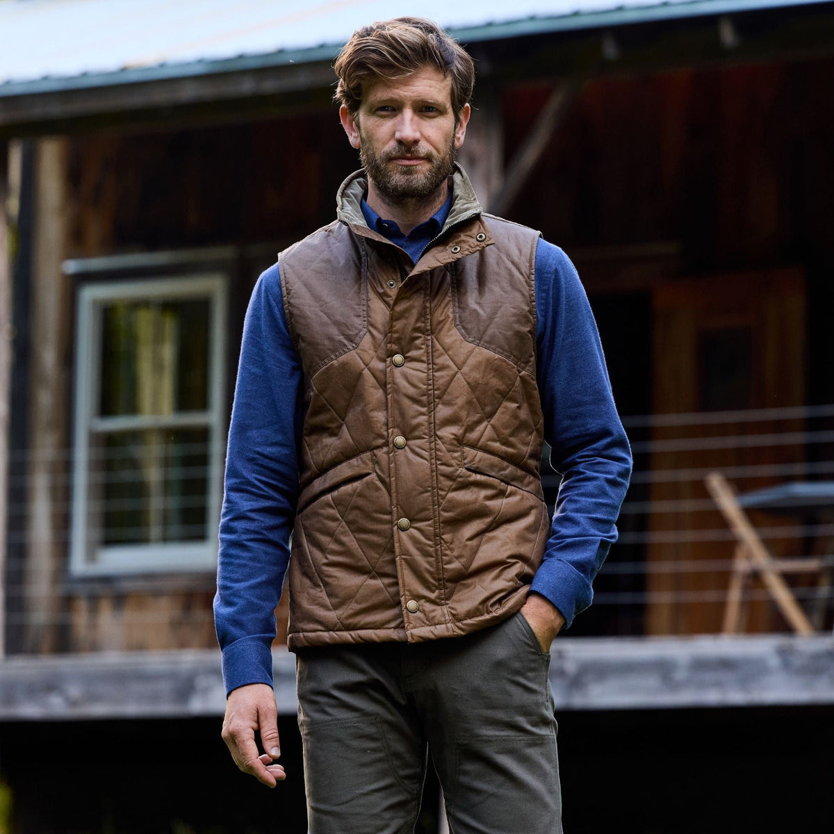 Tom Beckbe | Paddock Quilted Vest | Tobacco