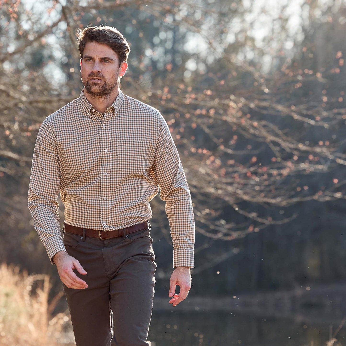 Tom Beckbe Knapp Cotton Twill Shirt - Pin Oak