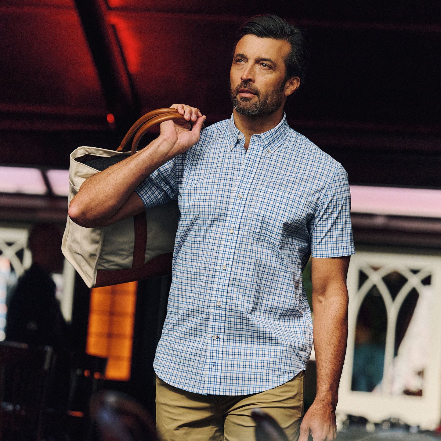 Tom Beckbe Powell Performance Sport Shirt (Short Sleeve) - Atlantic Blue