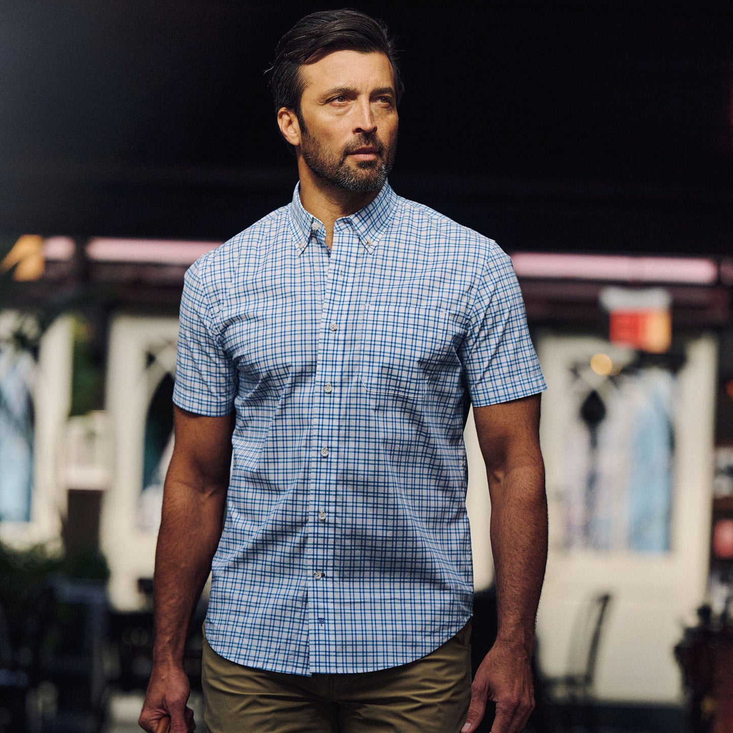 Tom Beckbe Powell Performance Sport Shirt (Short Sleeve) - Atlantic Blue