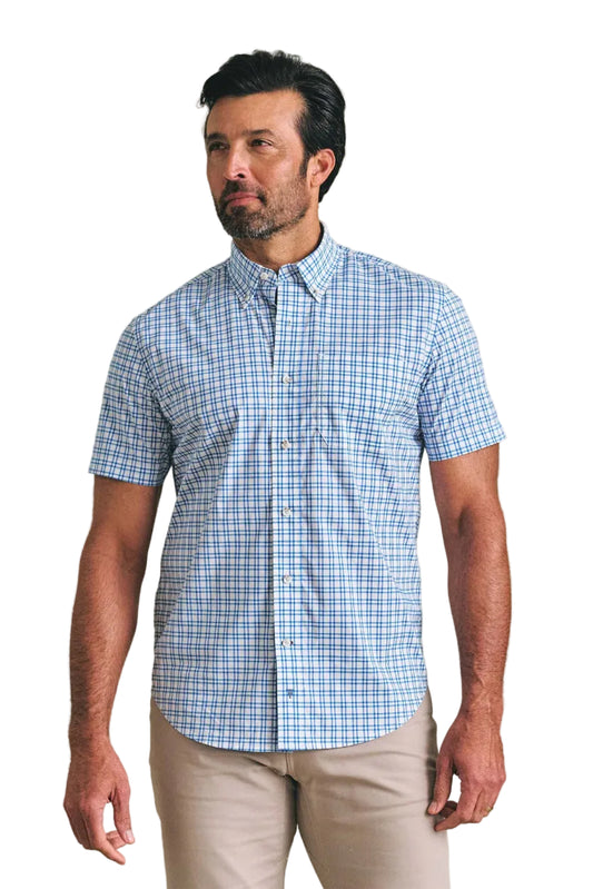 Tom Beckbe Powell Performance Sport Shirt (Short Sleeve) - Atlantic Blue
