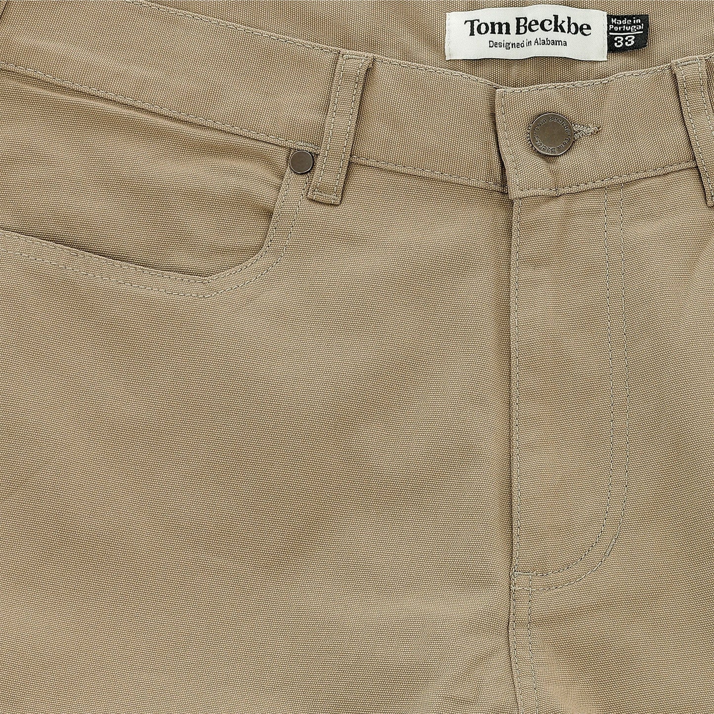 Tom Beckbe Reid Cotton Chino Pant - Dark Khaki