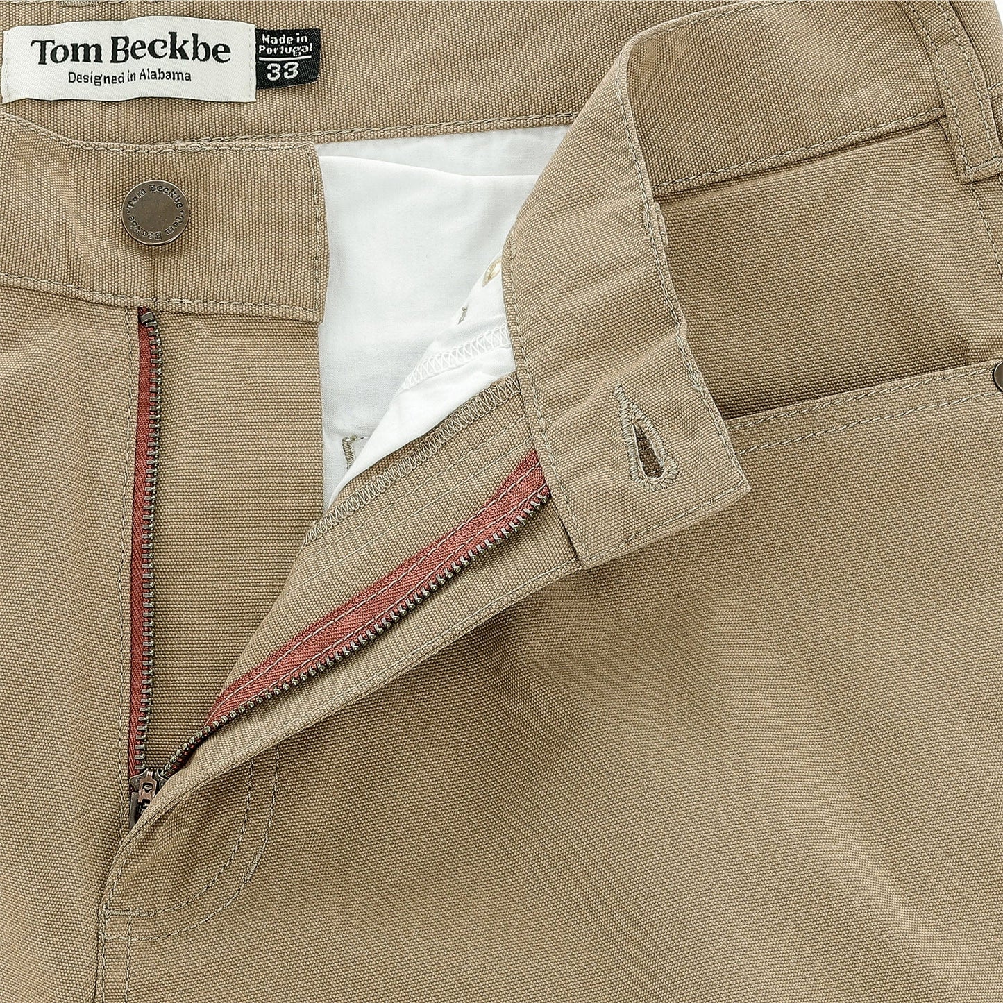 Tom Beckbe Reid Cotton Chino Pant - Dark Khaki