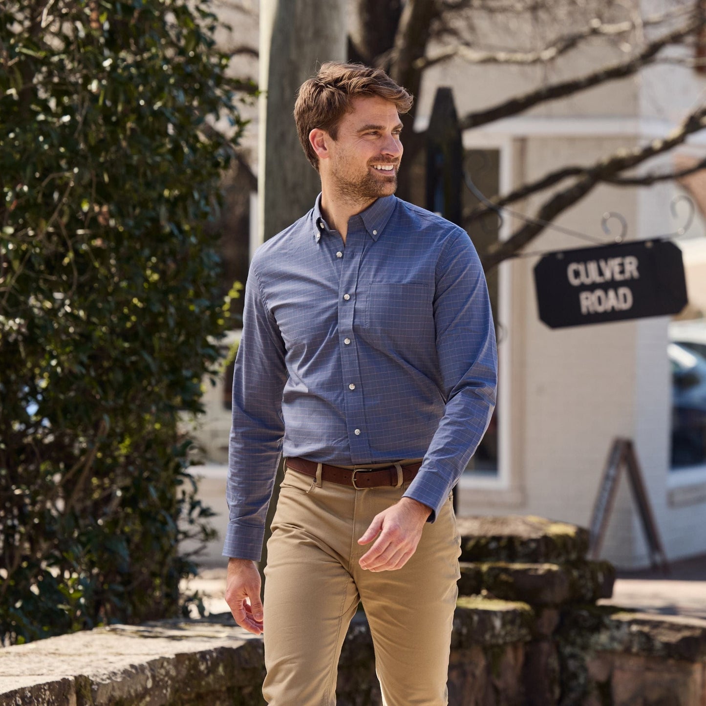 Tom Beckbe Reid Cotton Chino Pant - Dark Khaki