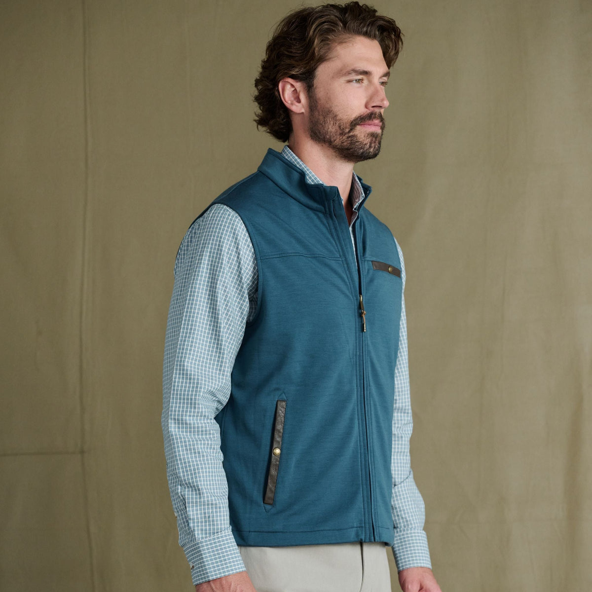 Tom Beckbe | Tucker Fleece Vest | Cape Blue