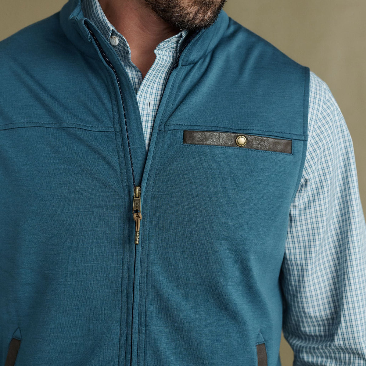 Tom Beckbe | Tucker Fleece Vest | Cape Blue