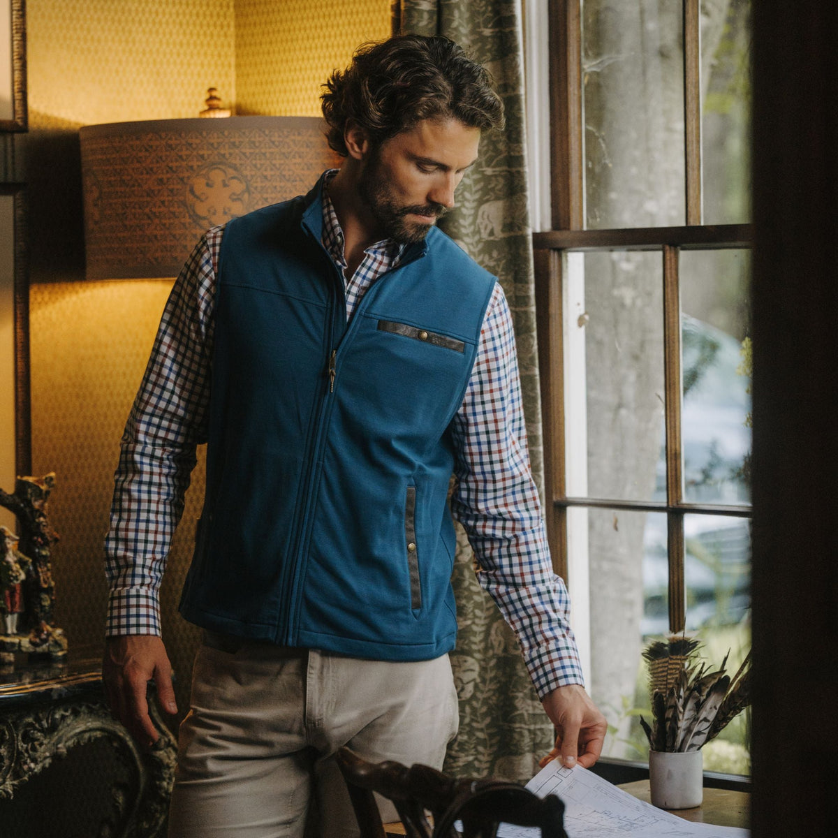 Tom Beckbe | Tucker Fleece Vest | Cape Blue