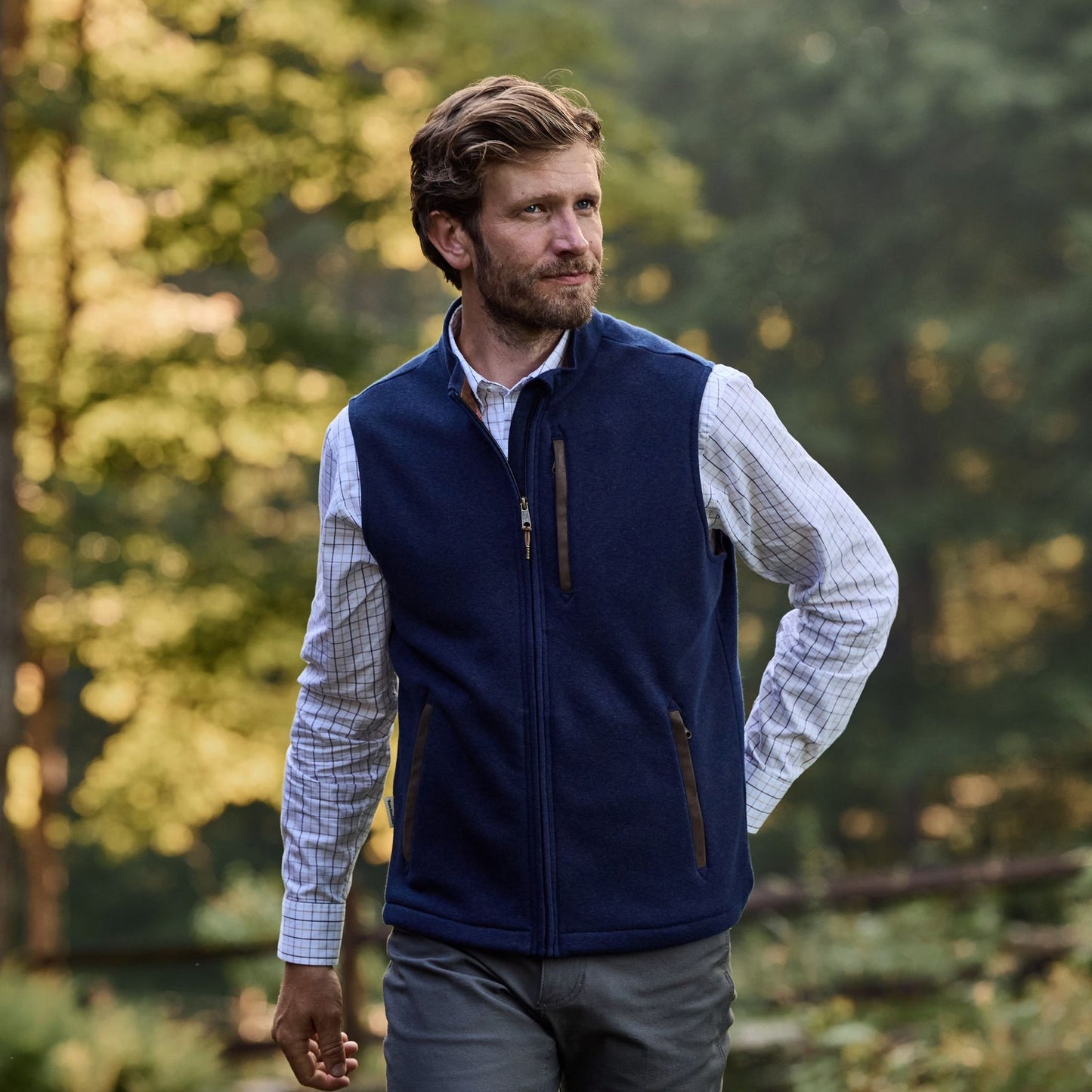 Tom Beckbe Warren Fleece Vest - Navy