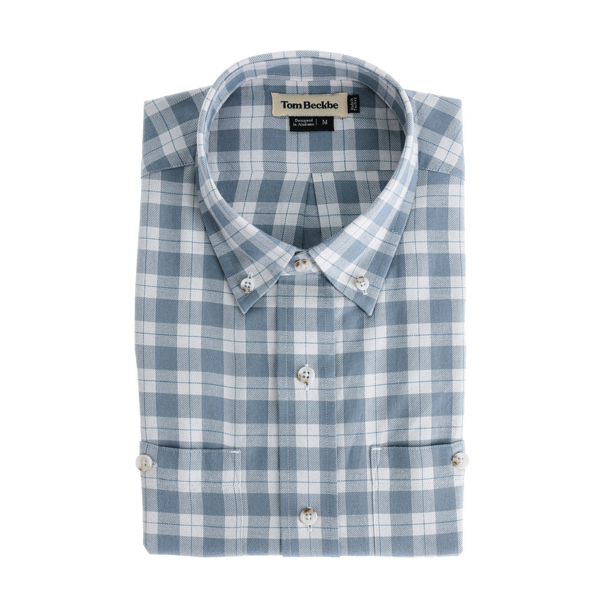 Tom Beckbe | Dixon Brushed Cotton Twill Shirt | Fog