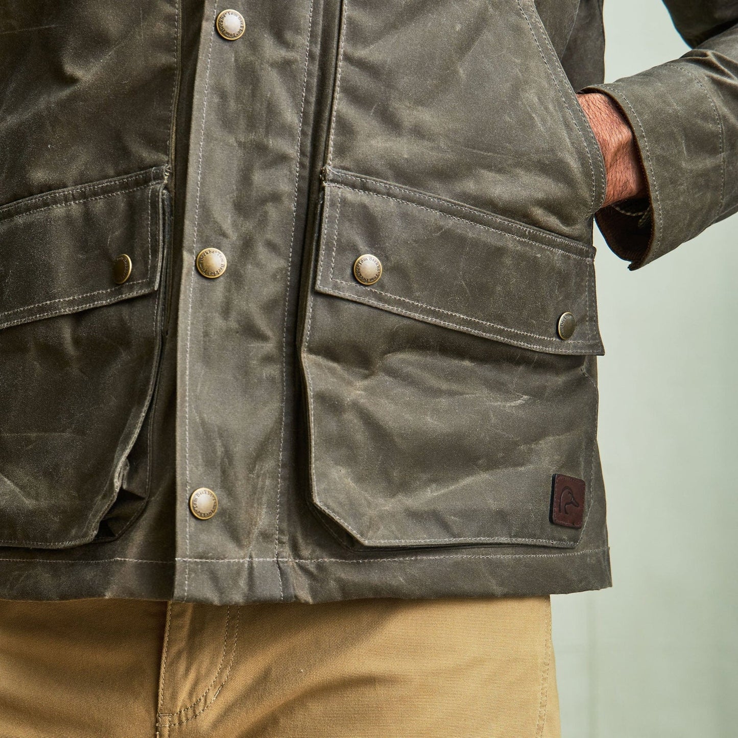 Tom Beckbe Steward Waxed Canvas Jacket - Wetland Green