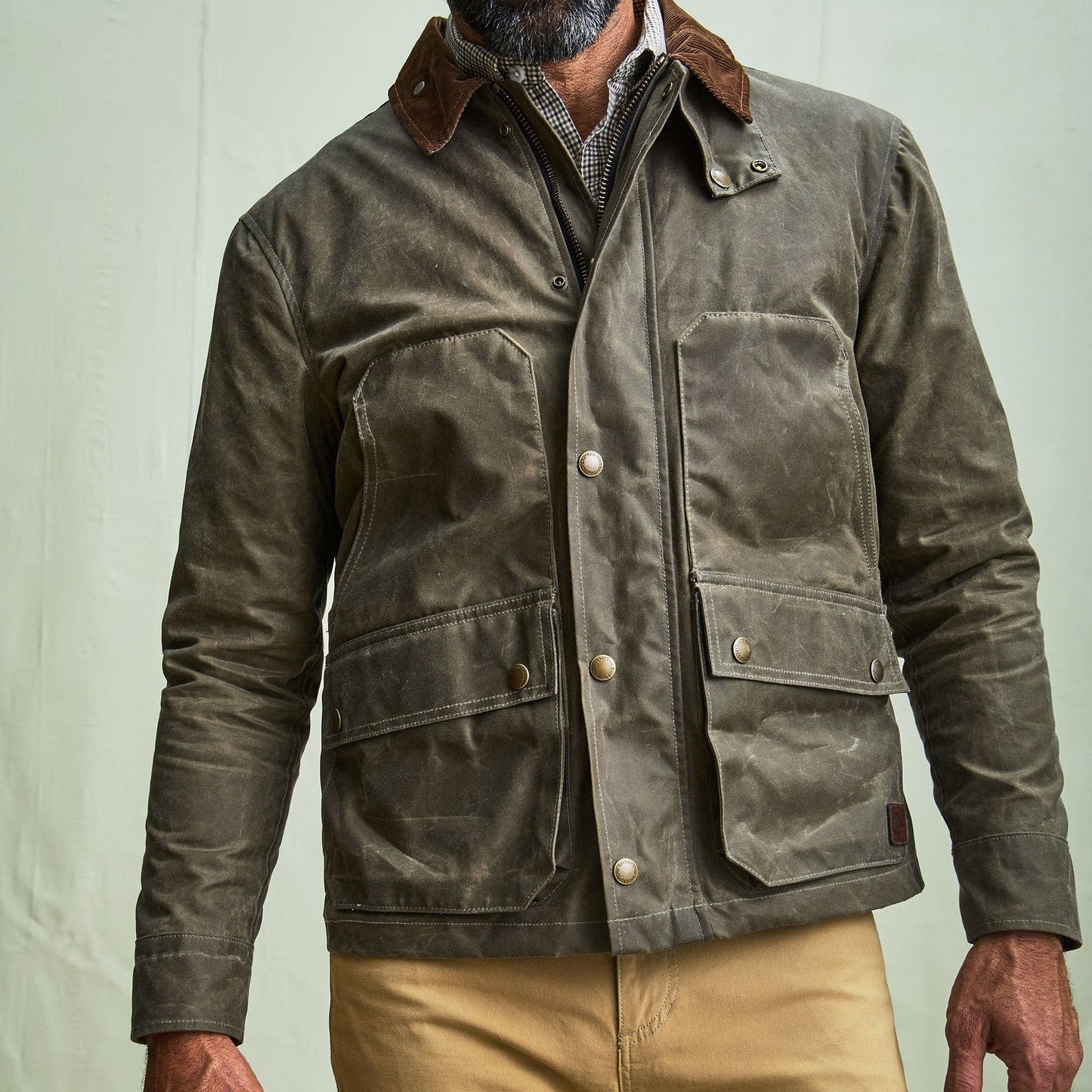 Tom Beckbe Steward Waxed Canvas Jacket - Wetland Green