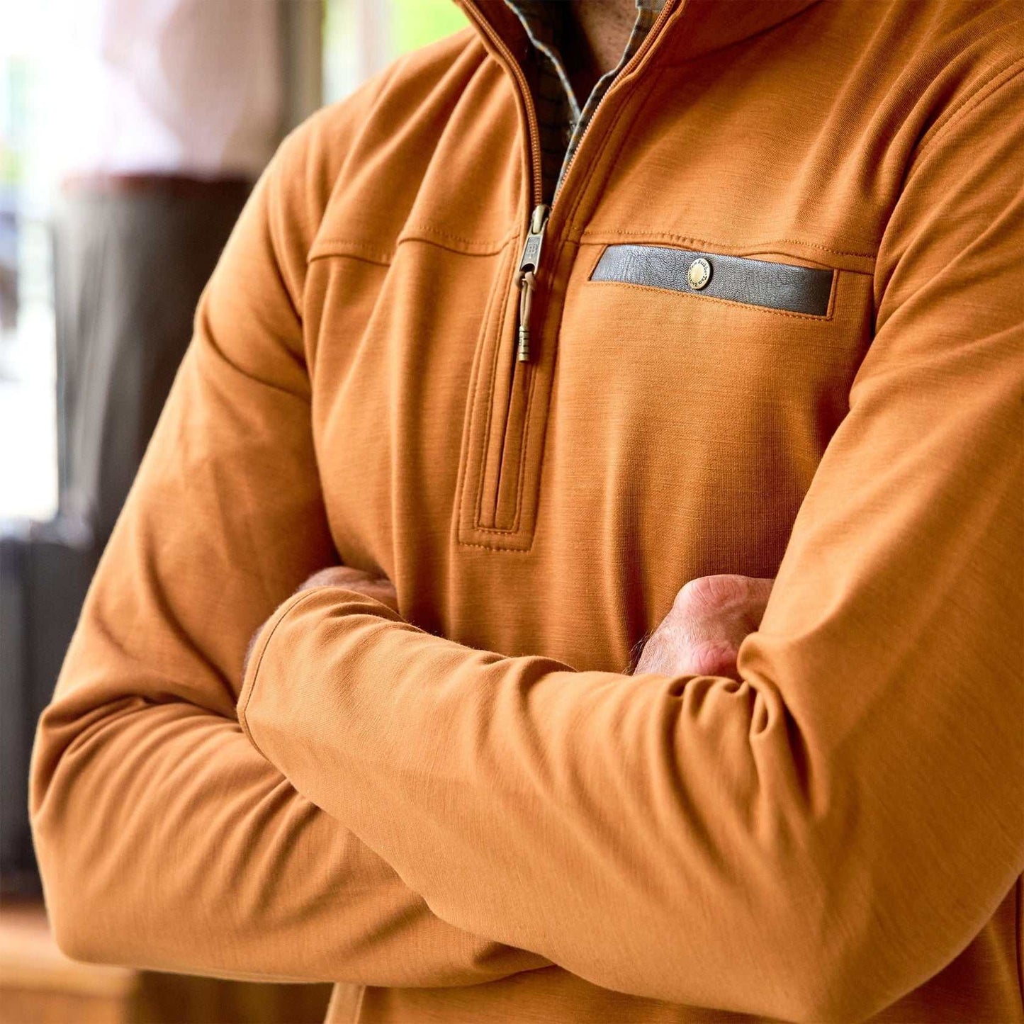 Tom Beckbe Tucker Fleece Quarter Zip - Clay