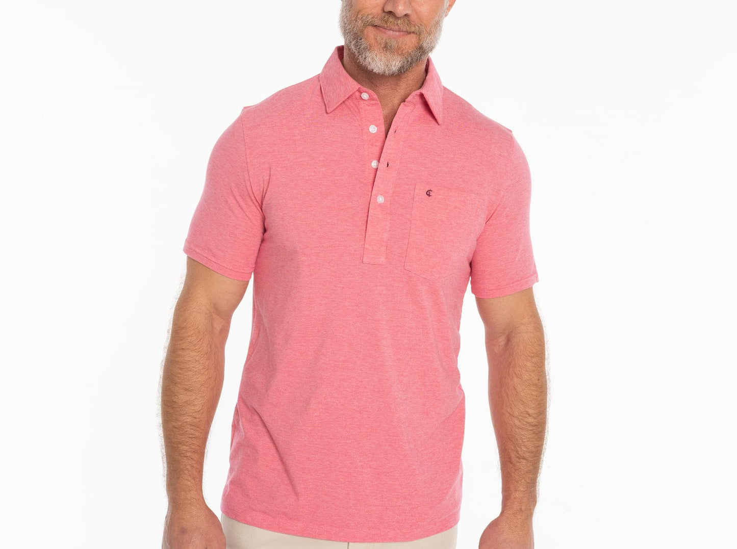 Criquet Top-Shelf Micro Stripe Players Shirt - Pink