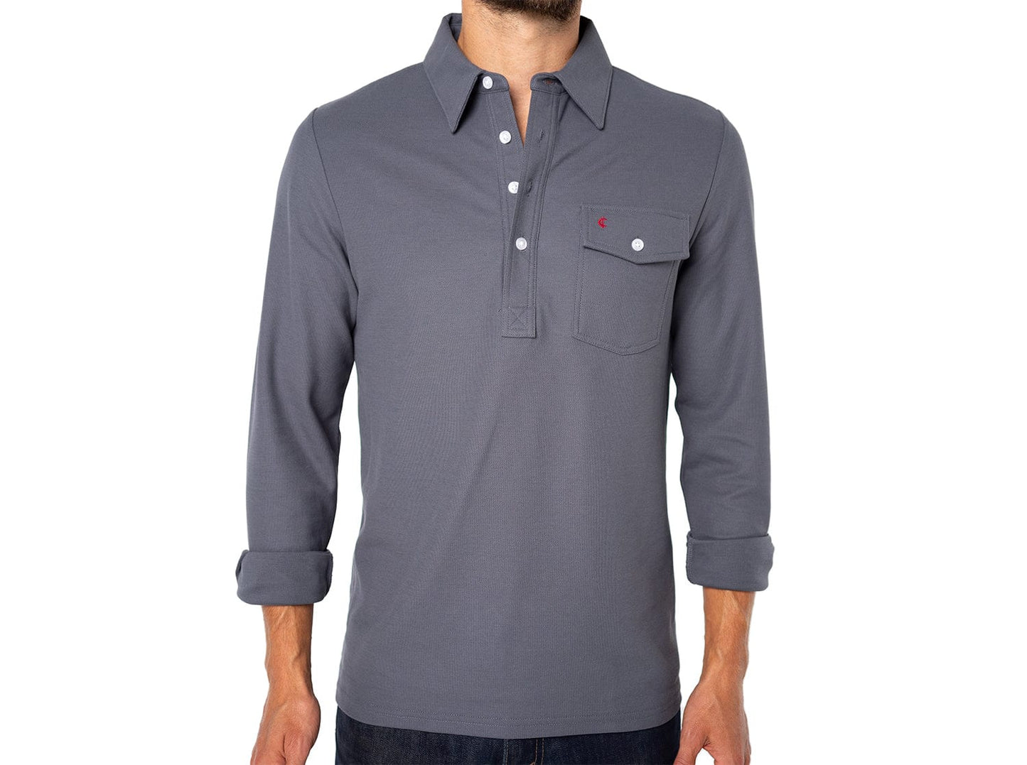 Criquet Long Sleeve Players Shirt - Blue Steel