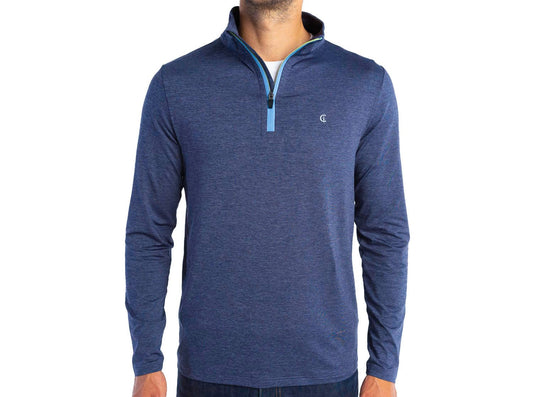 Criquet Feather Performance Pullover- Heather Navy