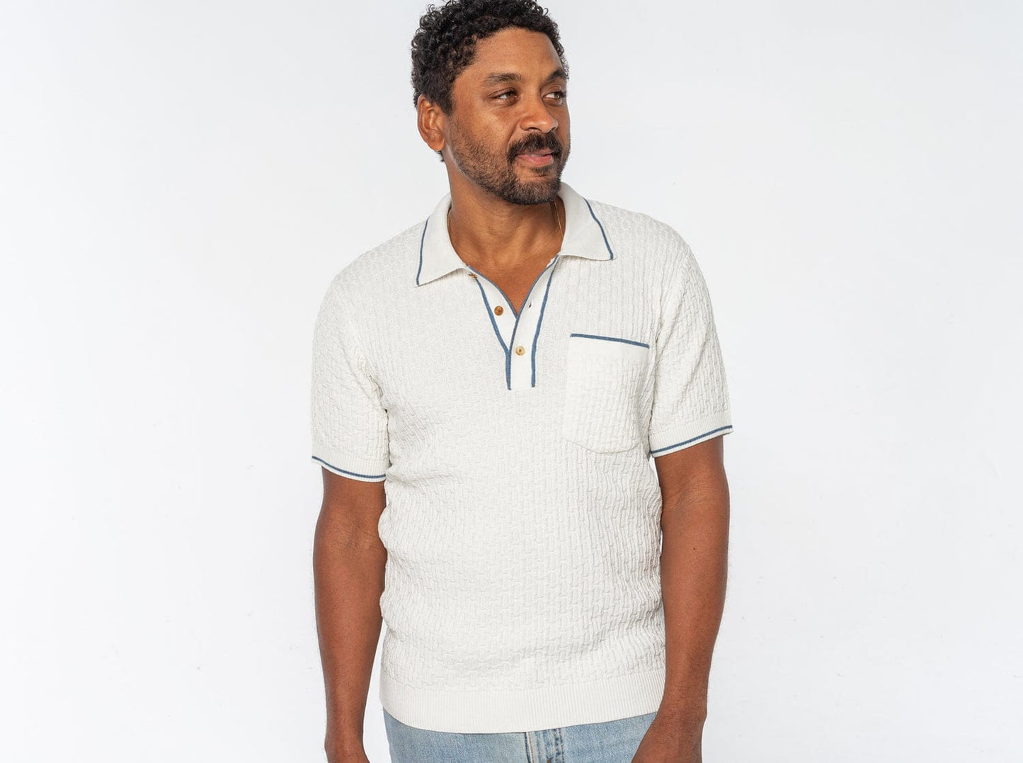 Criquet Bungalow Sweater Polo - White