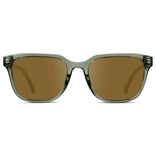 WMP | Woods Sunglasses | Crystal Agave Green / Brown Lens