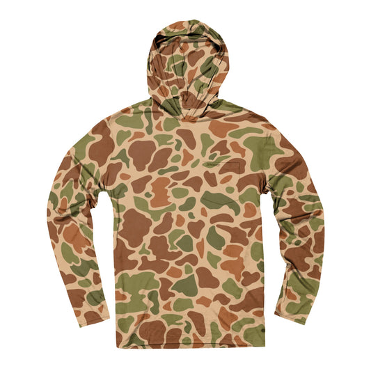 Sendero Yucatan Bamboo Hoodie Tech Shirt - Field Camo