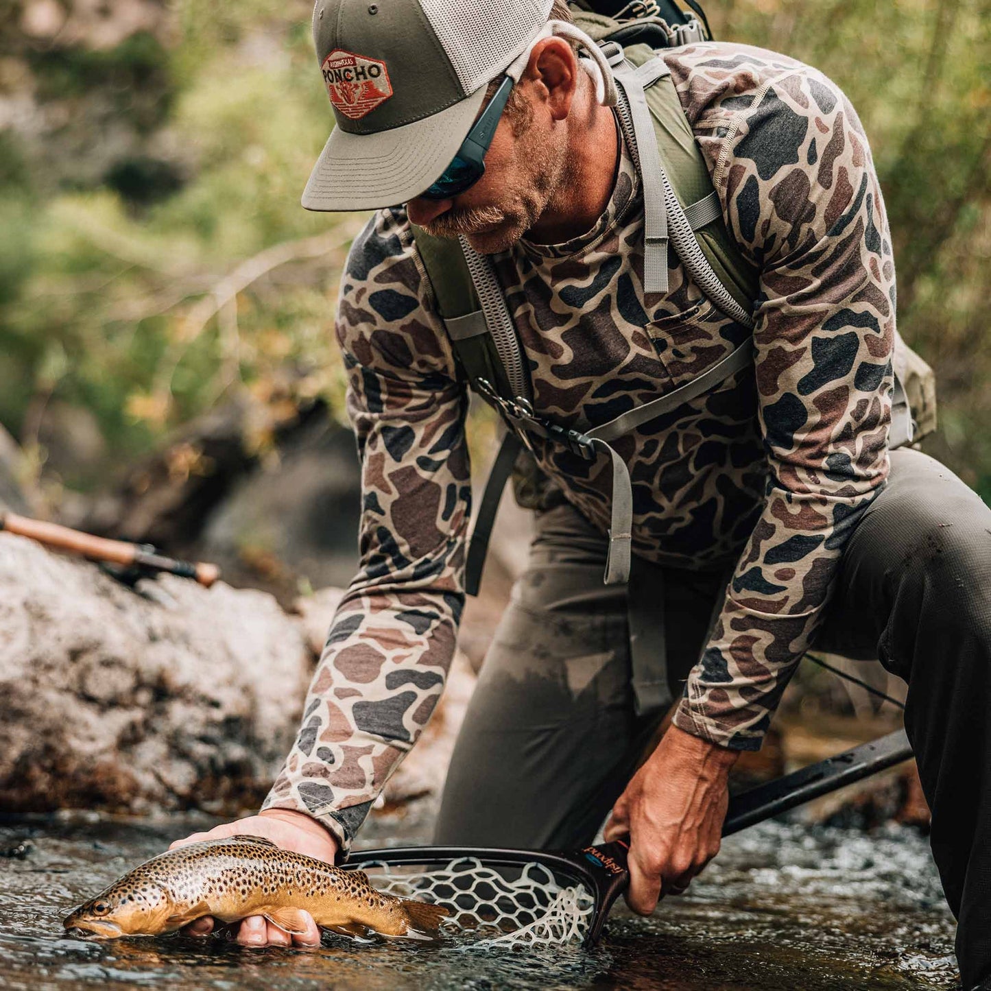 Poncho Outdoors | The Shell Bag Hoodie | Camo