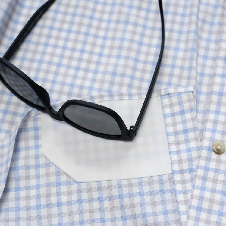 Poncho Outdoors | The Channel Cat | Blue & Grey Plaid