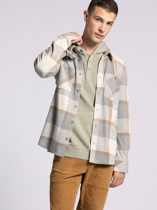 Thread & Supply Clark Shirt - Grey Brown Plaid