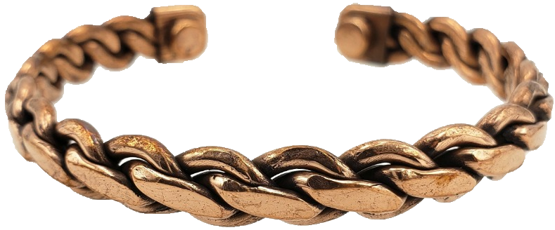 Pure Copper Magnetic Bracelet Arthritis Pain Therapy: Two Tone Twisted | 565A