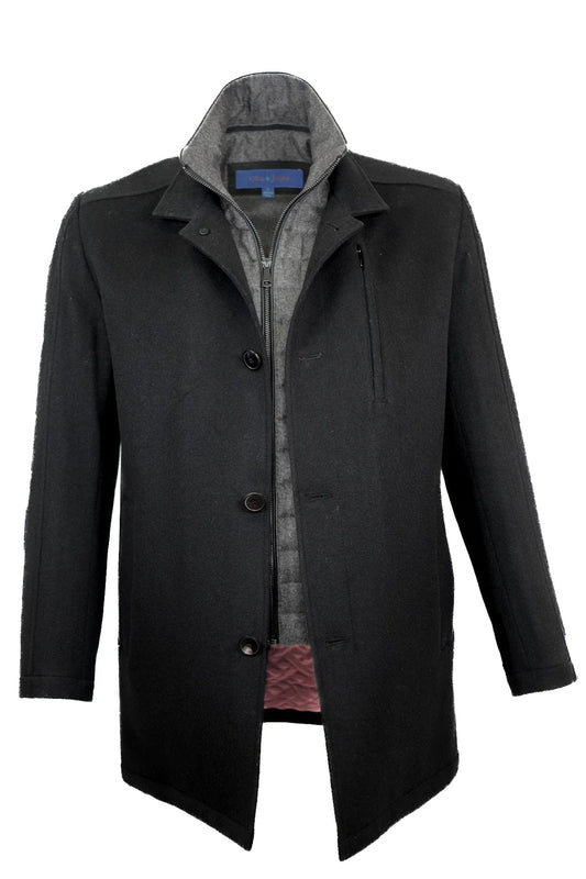 Giles & Jasper Black Hybrid Coat
