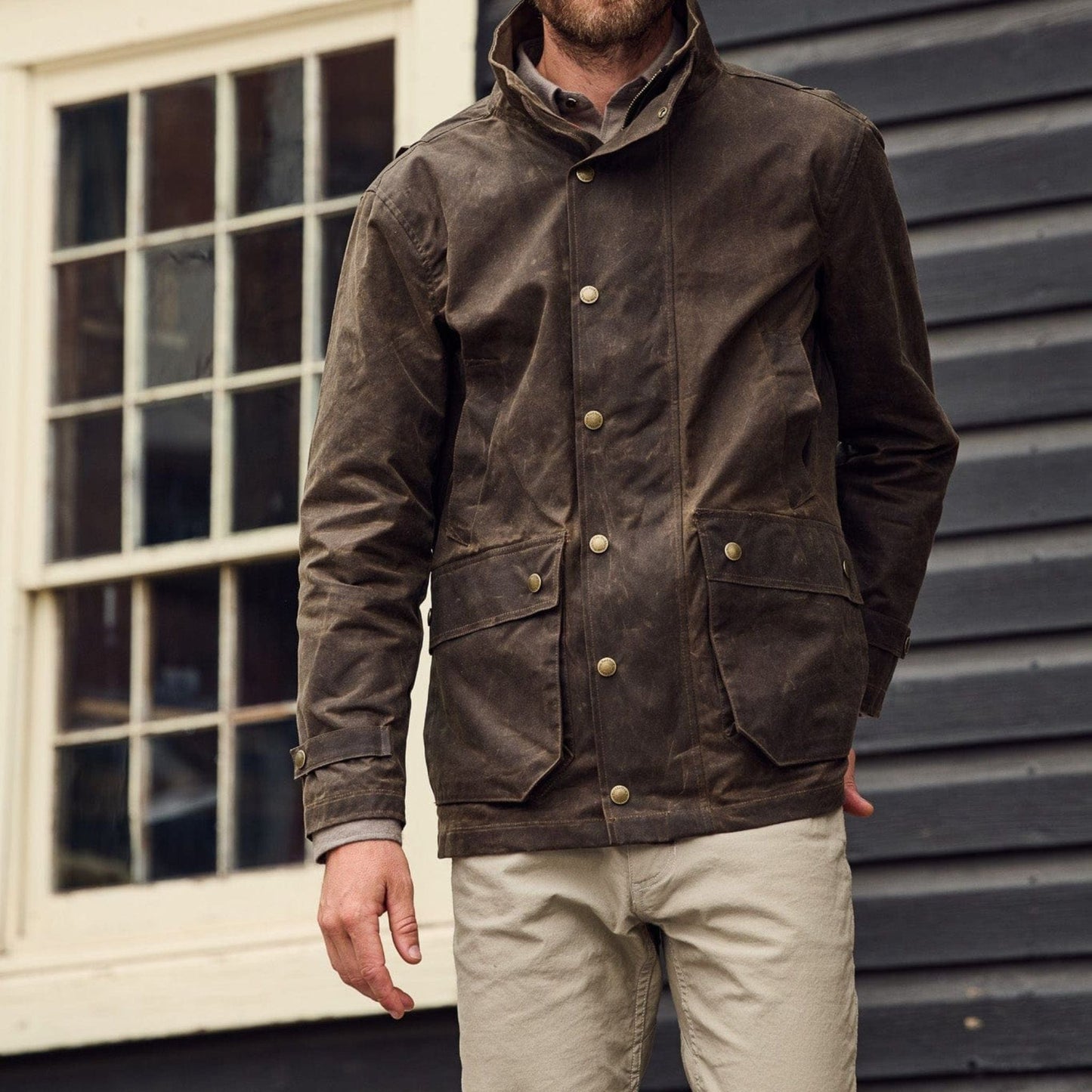 Tom Beckbe Tensaw Waxed Canvas Jacket - Rye Brown