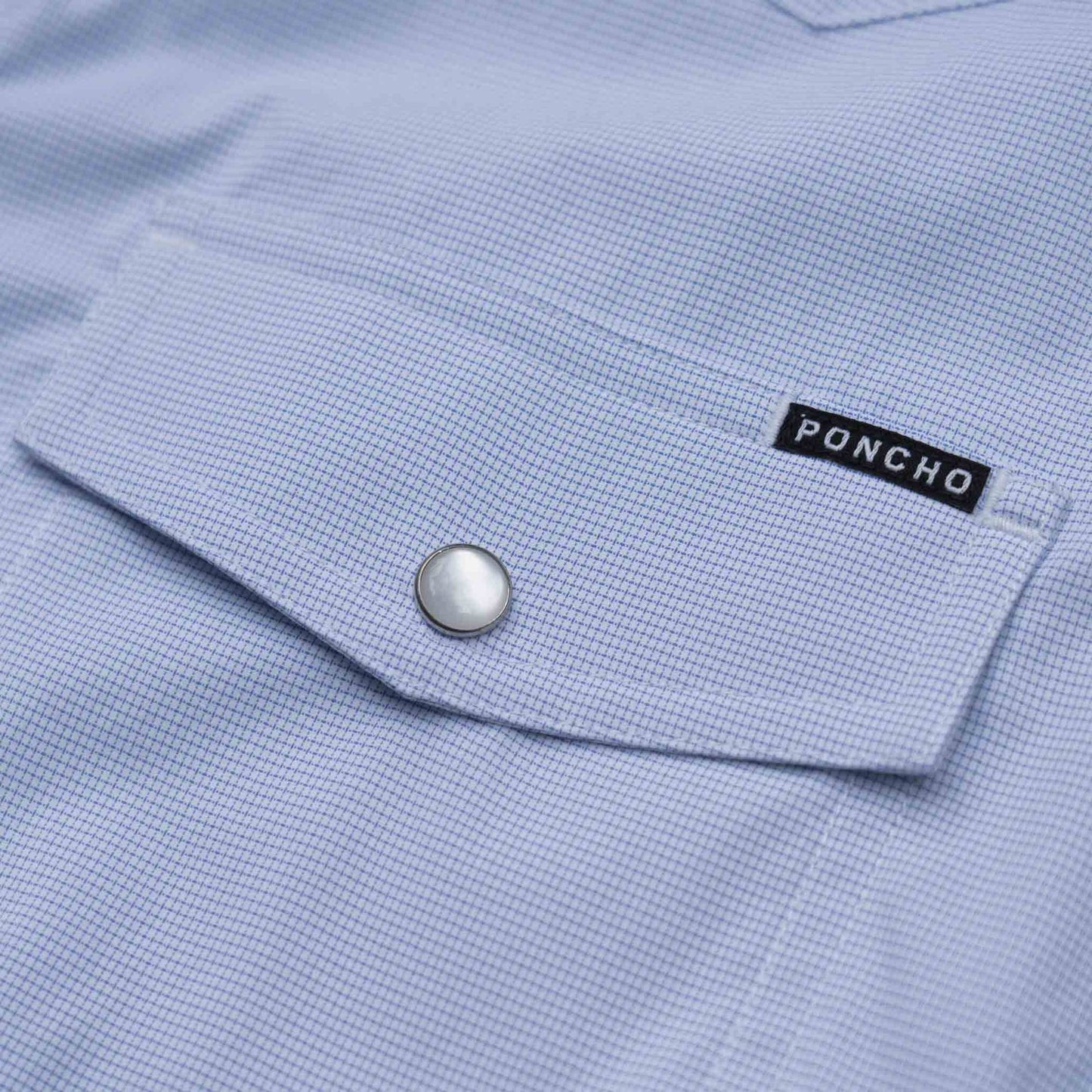 Poncho Outdoors | The Padre | Blue Microcheck