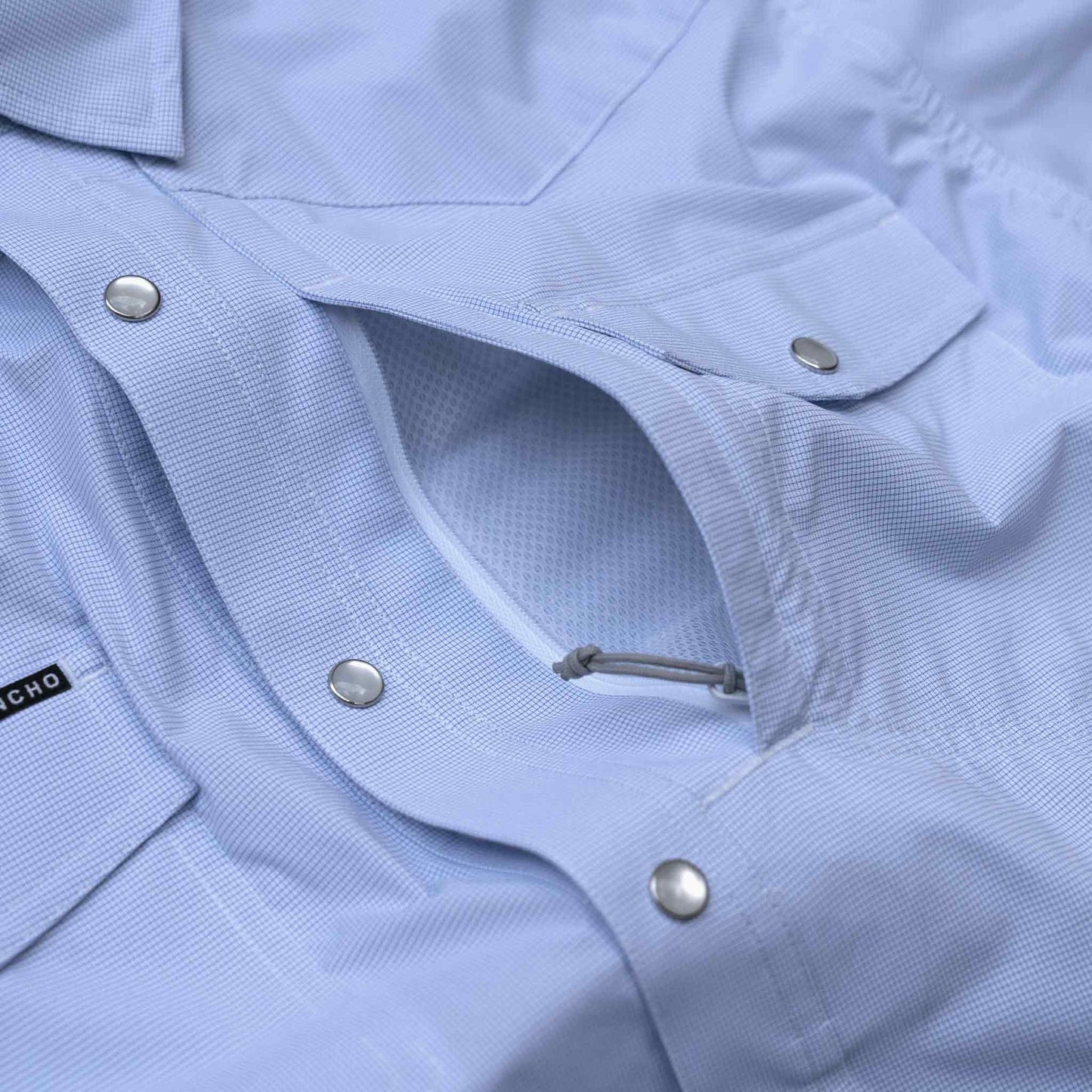 Poncho Outdoors | The Padre | Blue Microcheck
