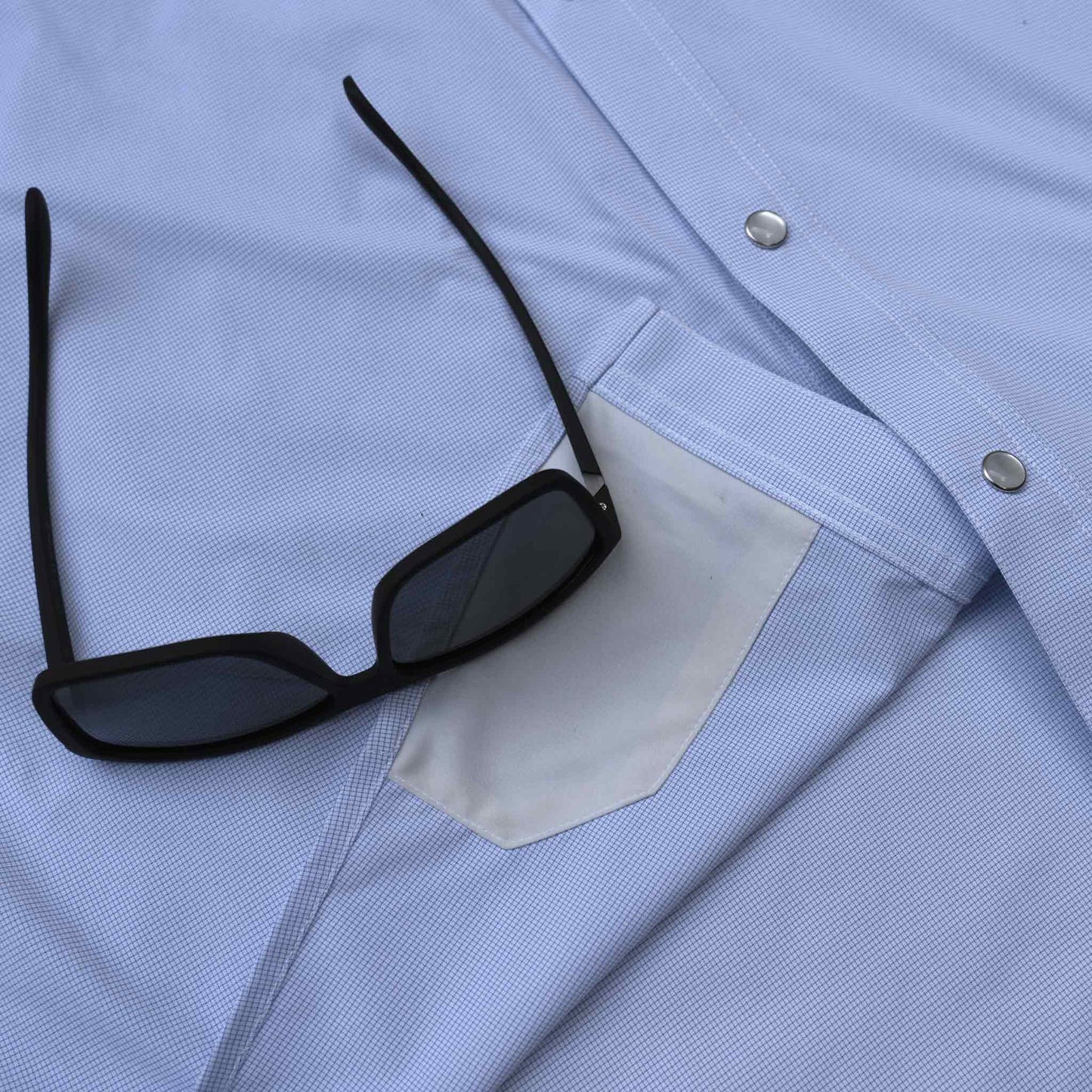 Poncho Outdoors | The Padre | Blue Microcheck