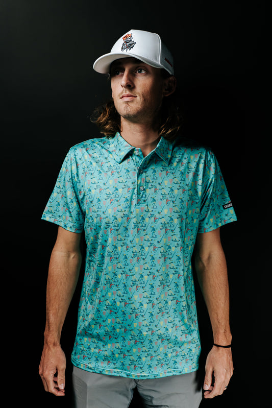 Shankit Golf | Birdies Aren't Real Polo | Teal