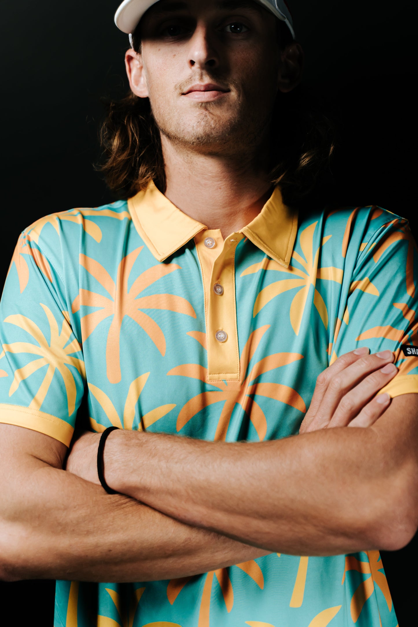 Shankit Golf | Vibes Polo | Teal & Peach
