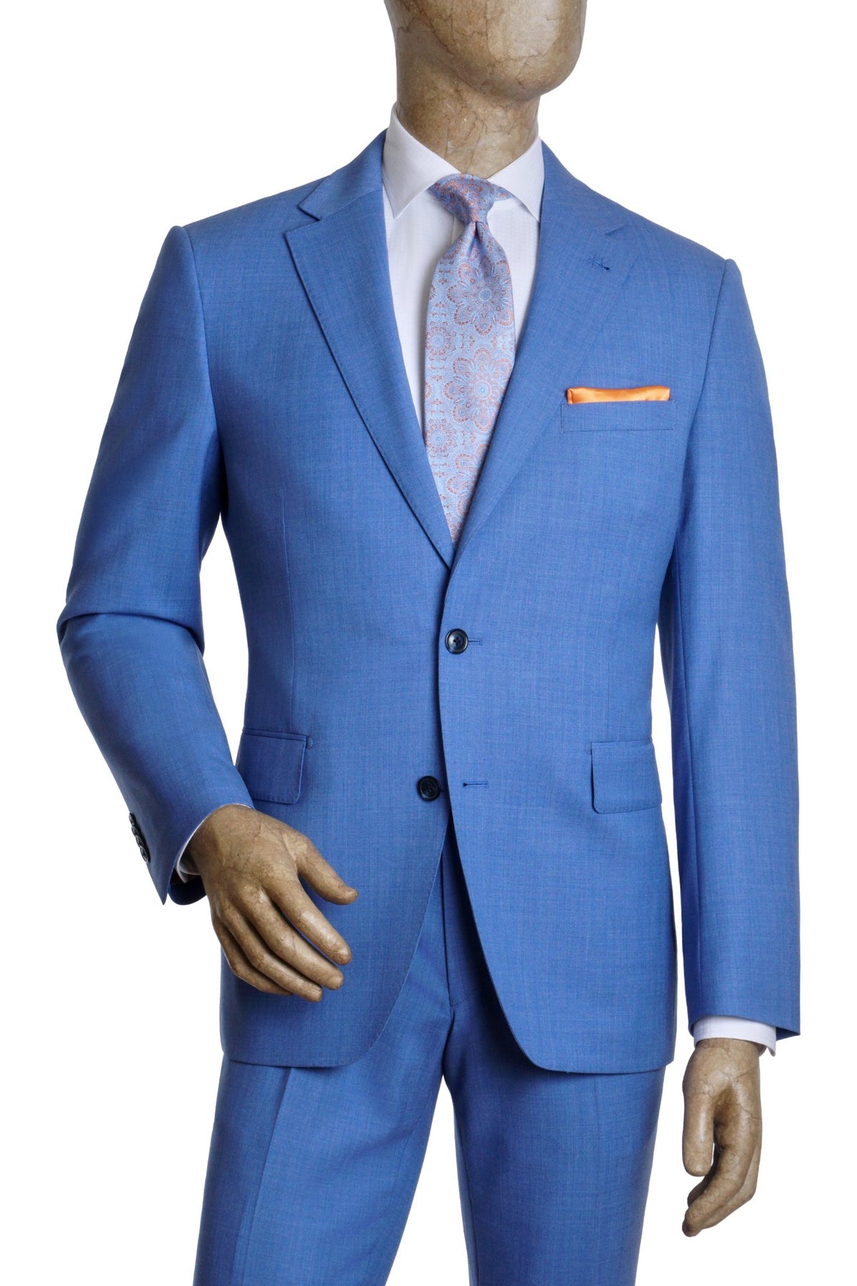 Giles & Jasper | Modern Suit Coat & Flat Front Pant | Bermuda Blue