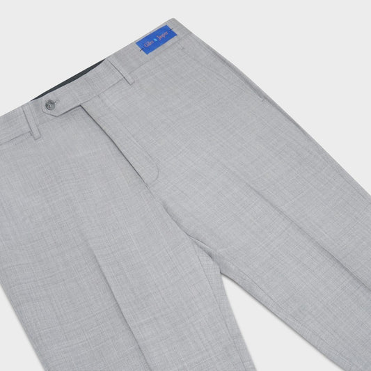 Giles & Jasper | Flat Front Dress Pant | Pearl Grey