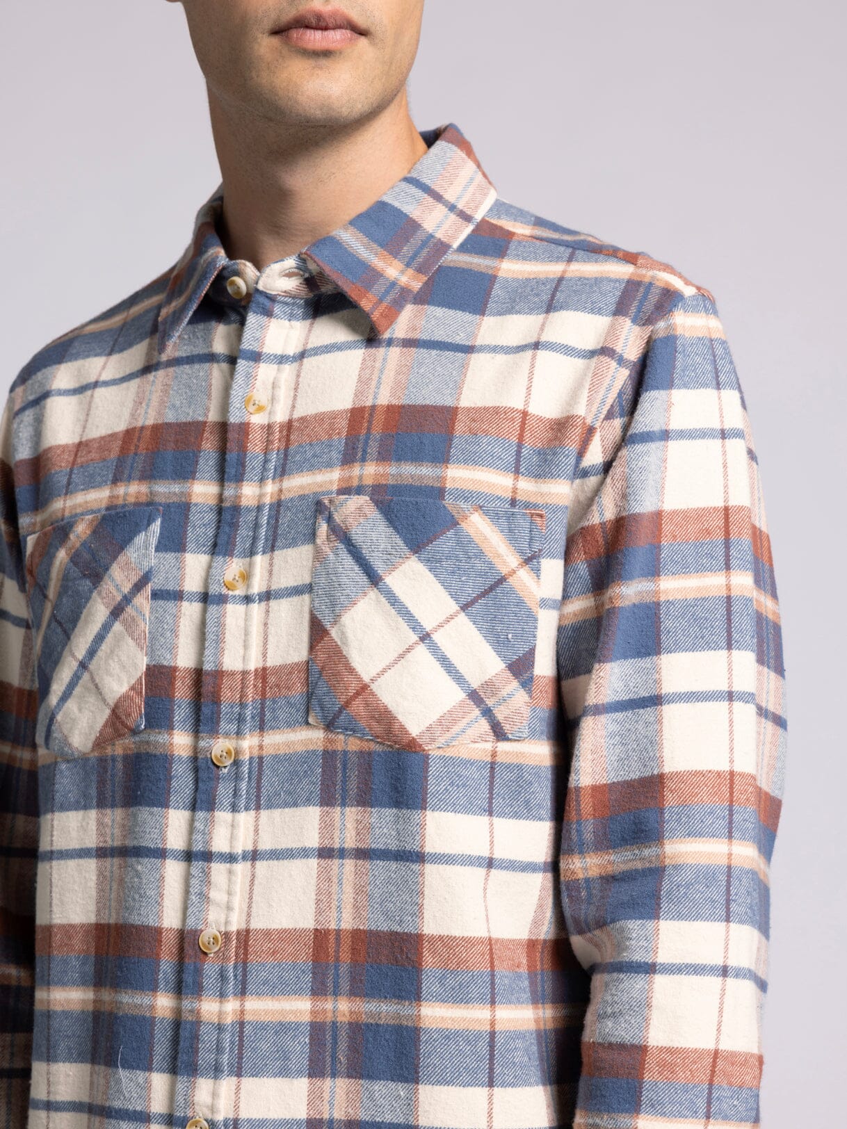 Thread & Supply Redwoods Flannel - Vintage Indigo Plaid