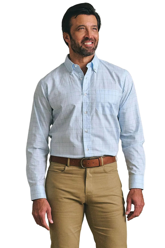 Tom Beckbe Ensley Pinpoint Oxford Shirt - Blue Field