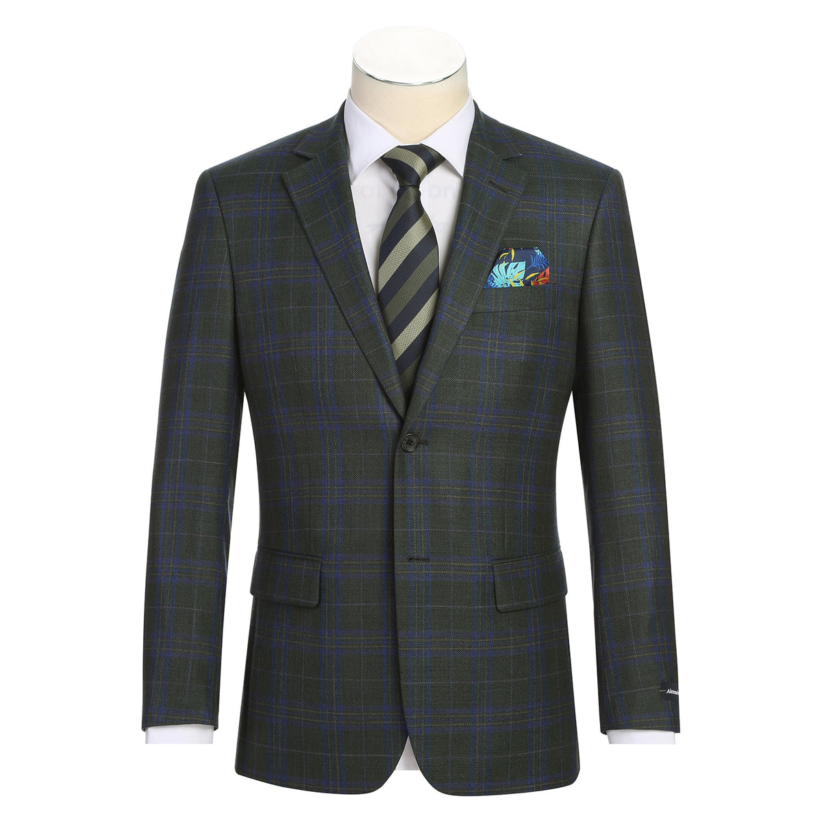 Alessandro Vitello | Slim Fit Sport Coat | Olive Blue