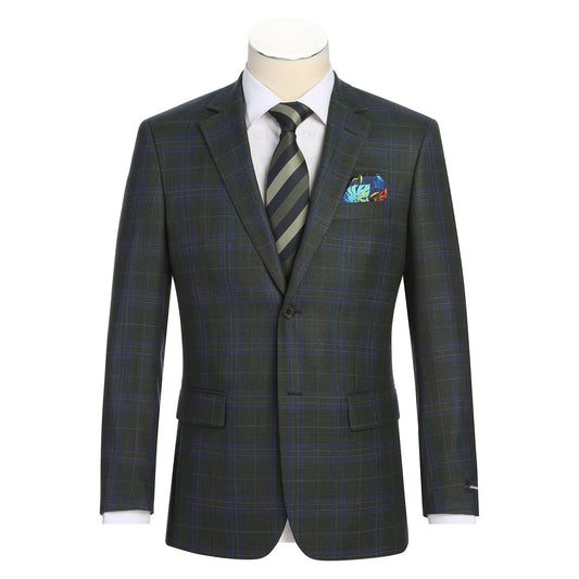 Alessandro Vitello | Slim Fit Sport Coat | Olive Blue