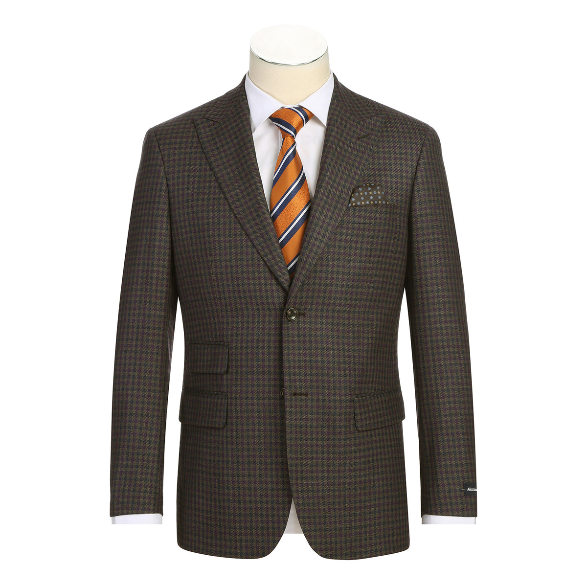 Alessandro Vitello | Slim Fit Sport Coat with Peak Lapel | Purple / Brown