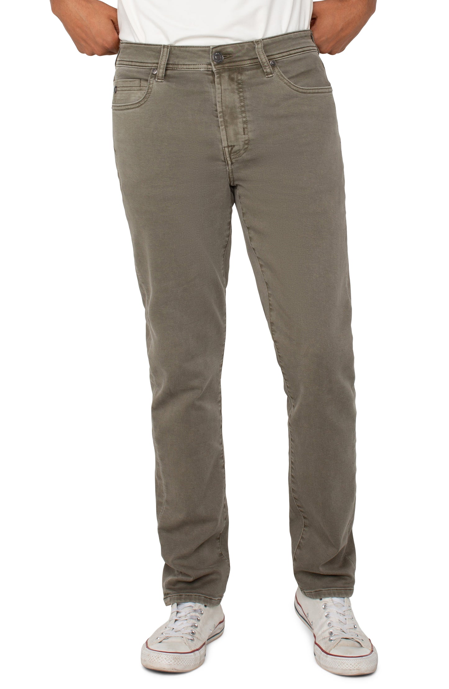 Liverpool Los Angeles | Kingston Modern Straight Leg | Pewter Green