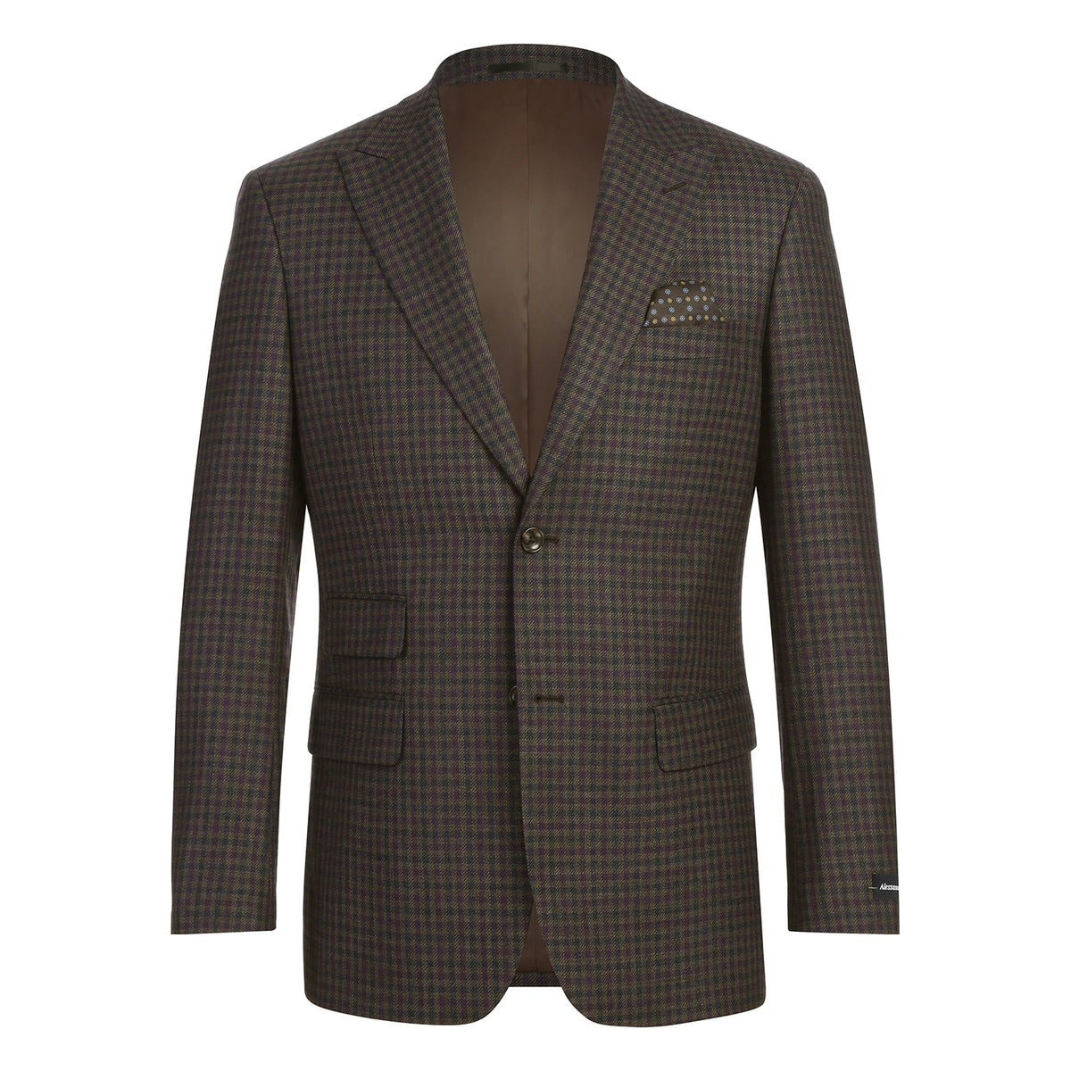 Alessandro Vitello | Slim Fit Sport Coat with Peak Lapel | Purple / Brown