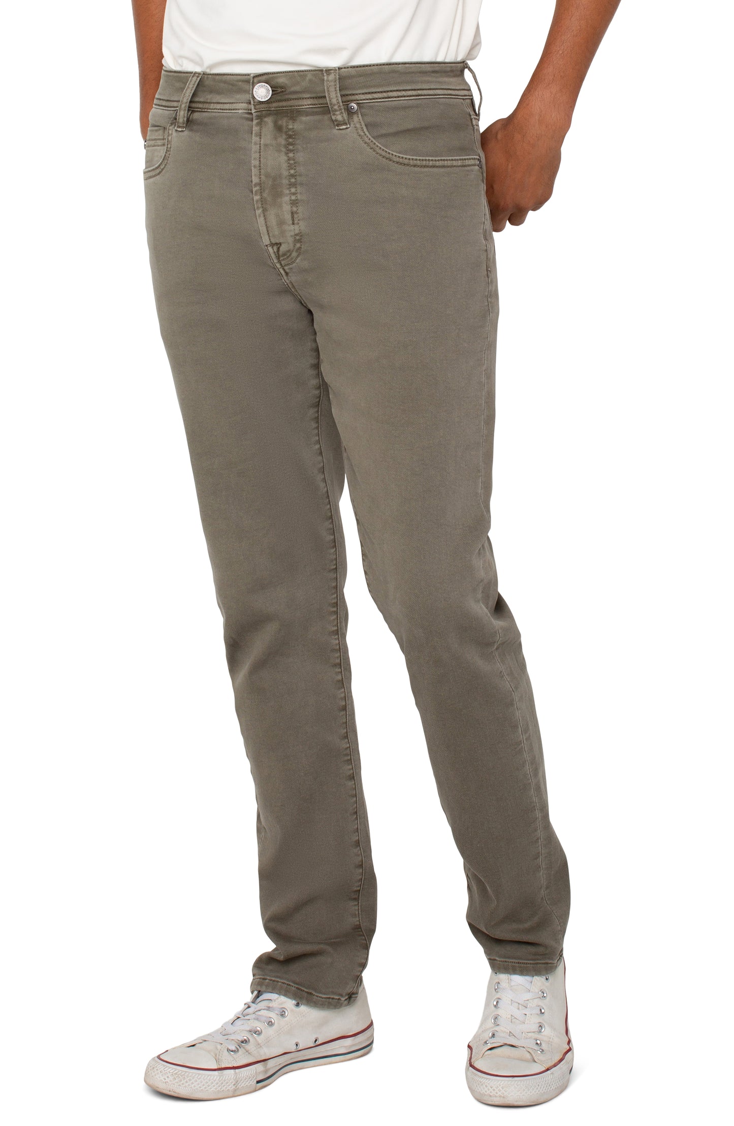 Liverpool Los Angeles | Kingston Modern Straight Leg | Pewter Green