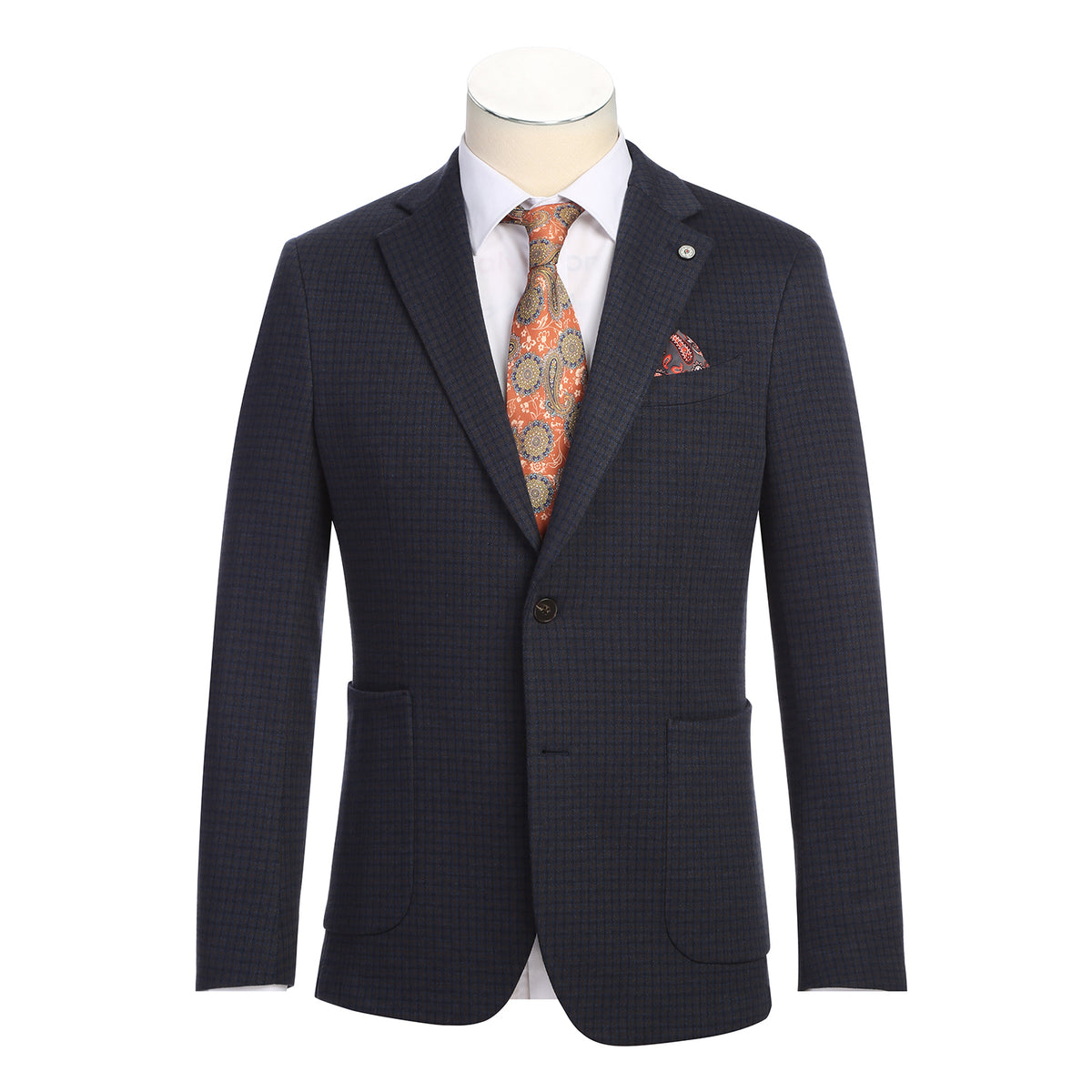 Pellagio | Slim Fit Sport Coat | Brown/Navy