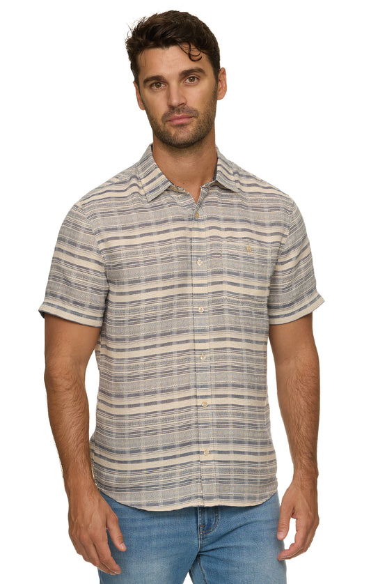 Flag and Anthem | Rockledge Strip | Navy & Cream