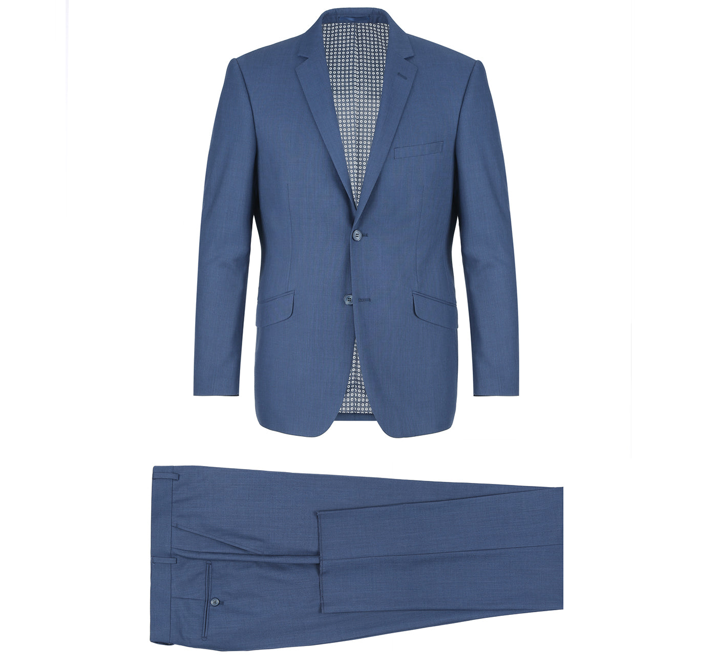 Classic Suit Notch Lapel & Flat Front Pant- Blue 2106-3