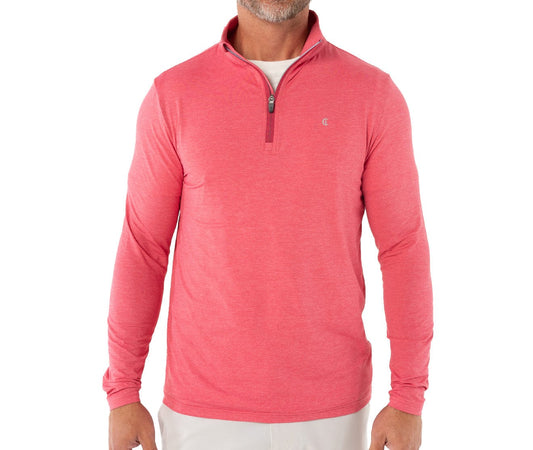 Criquet Feather Performance Pullover- Heather Red