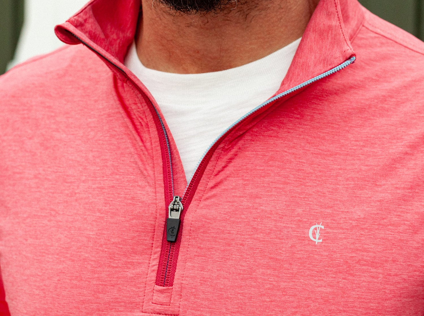 Criquet Feather Performance Pullover- Heather Red