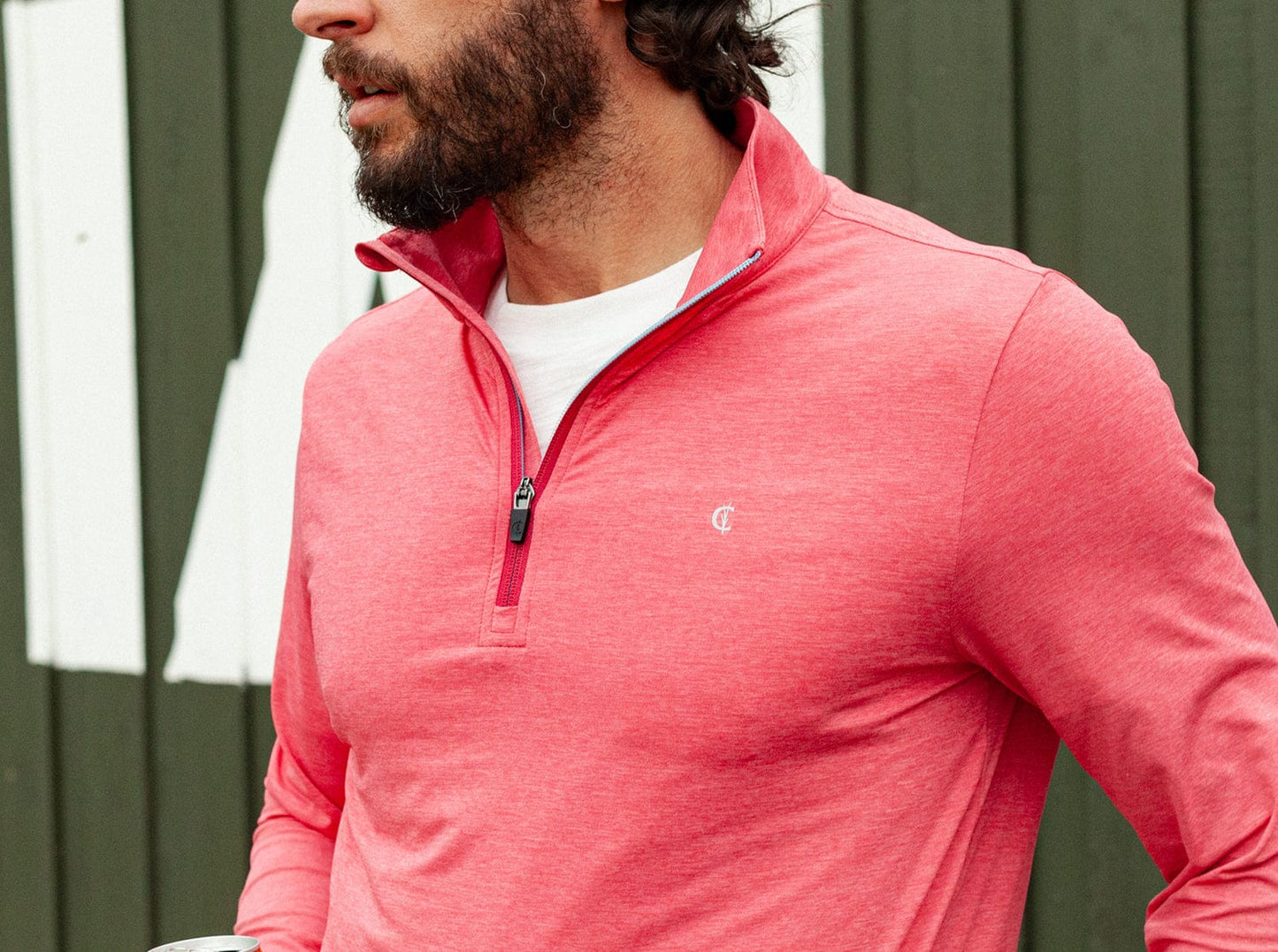 Criquet Feather Performance Pullover- Heather Red
